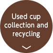 Used cup collection and recycling Automatic vending machine installation